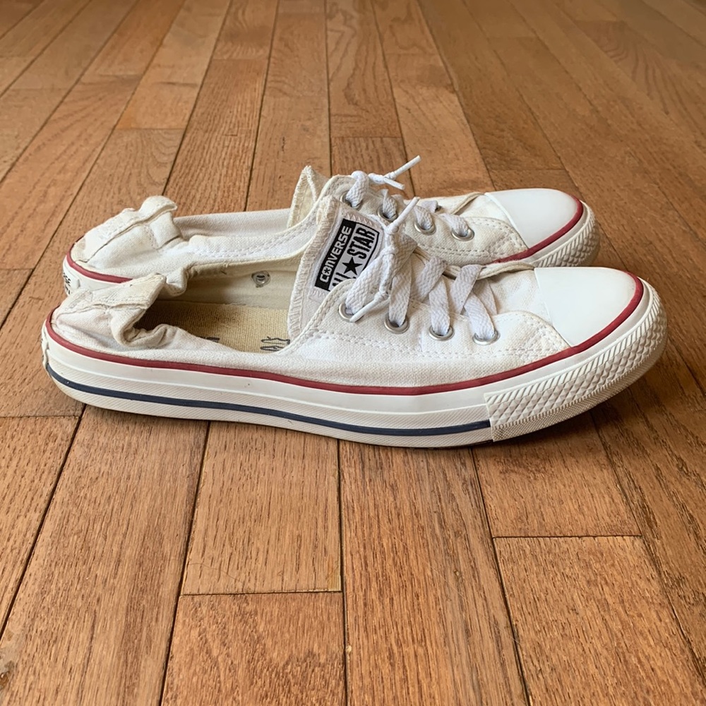 Converse shoreline sneakers women size 10 white